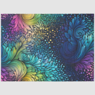 Colorful Abstract Ink Art Tissue Paper