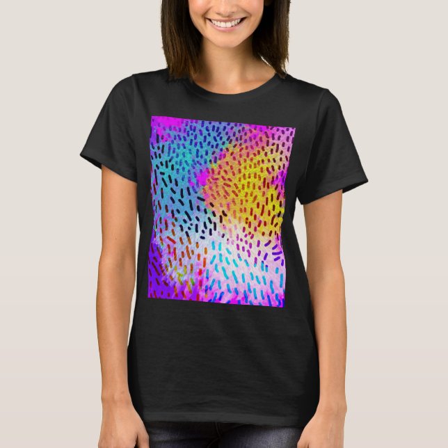 Colorful Abstract Leopard Silhouette T-Shirt (Front)