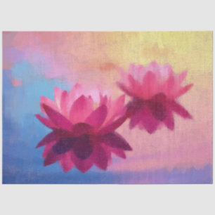 Colorful Abstract Lotus Flowers Tissue Paper