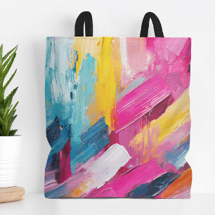 Colorful Abstract Modern Art Tote Bag