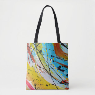 Colorful Abstract Modern Unique Tote Bag