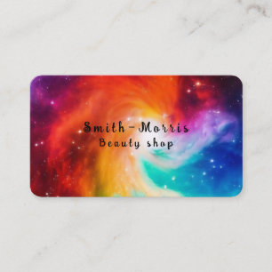 Colorful abstract nebula business card