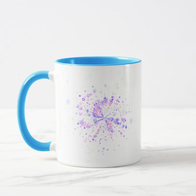 Colorful Abstract Neon Splash Mug (Left)