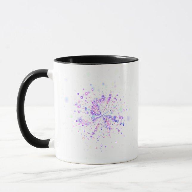 Colorful Abstract Neon Splash Mug (Left)