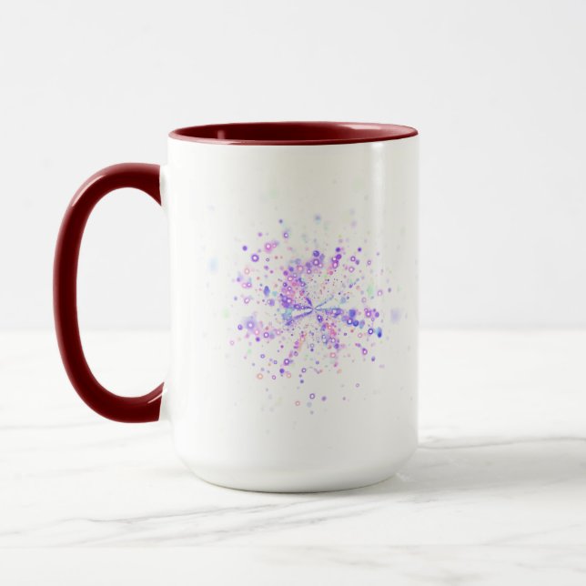 Colorful Abstract Neon Splash Mug (Left)