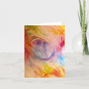 Colorful Abstract Note Card - Blank Inside