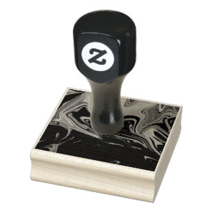 Colorful abstract painting rubber stamp