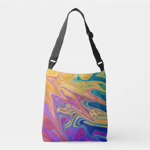 Colorful abstract pattern crossbody bag