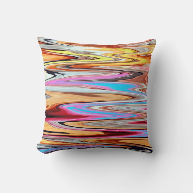 Colorful abstract pattern cushion (Front)