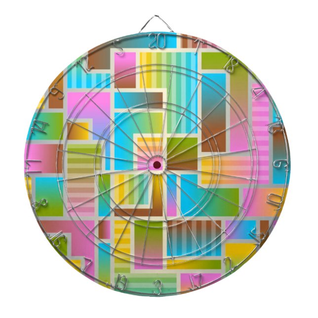 COLORFUL ABSTRACT PATTERN DARTBOARD (Front)
