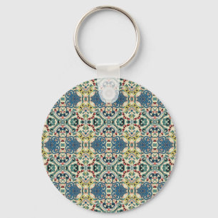 Colorful Abstract Pattern Key Ring
