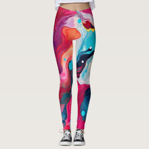 Colorful abstract pattern leggings