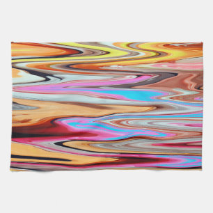 Colorful abstract pattern tea towel
