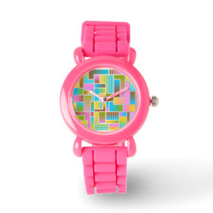 COLORFUL ABSTRACT PATTERN WATCH
