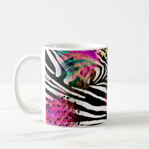 Colorful abstract pattern with zebra textureabstra coffee mug