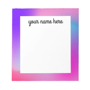 Colorful Abstract Personalized Notepad