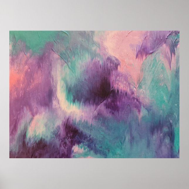 Colorful Abstract Prints paintings purple  (Front)