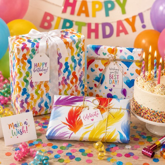 Colorful Abstract Rainbow Pattern  Wrapping Paper Sheet (Creator Uploaded)