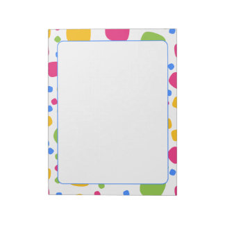 Colorful Abstract Shapes Pattern Notepad