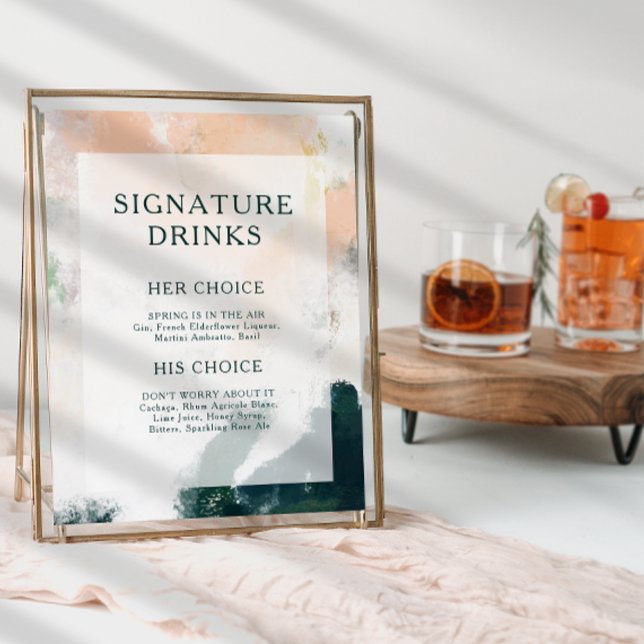 Colorful Abstract Signature Drinks Sign (Creator Uploaded)