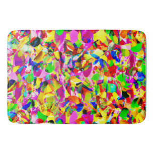 Colorful Abstract Spectrum Pattern Bath Mat