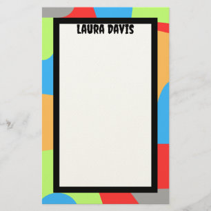 Colorful Abstract Stationery Paper