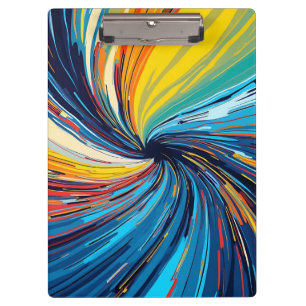 Colorful Abstract Swirl Clipboard