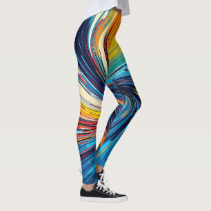 Colorful Abstract Swirl Leggings