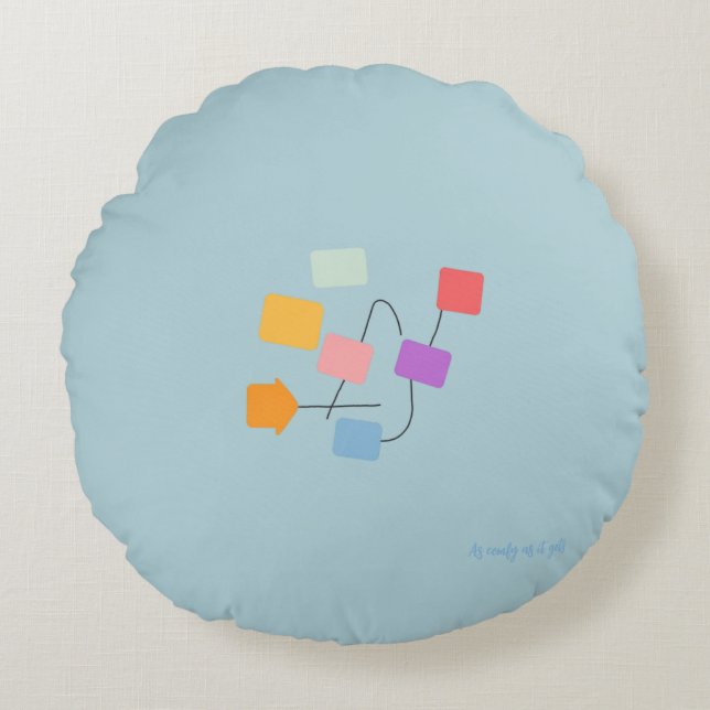 Colorful Abstract Throw Pillow (Front)