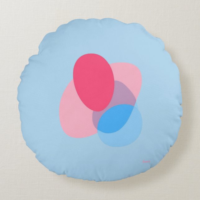 Colorful Abstract Throw Pillow (Front)