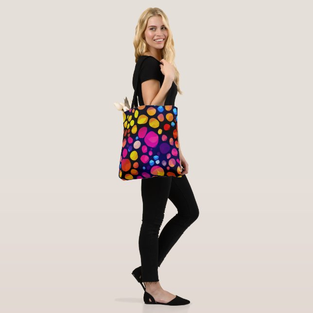 Colorful Abstract Tote Bag (On Model)