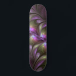 Colorful Abstract Violet Purple Khaki Fractal Art Skateboard<br><div class="desc">Striking Fractal Art,  abstract and luminous
with shades of purple,  violet and khaki.
Design for your skateboard and more.</div>