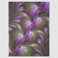 Colorful Abstract Violet Purple Khaki Fractal Art