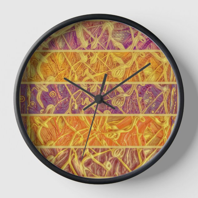 Colorful abstract wall clock (Front)