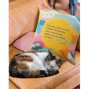 Colorful Abstract We Are The Clay Christian Faith Cushion