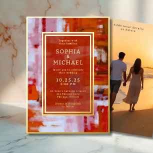 Colorful Abstract Wedding Invite Photo Template