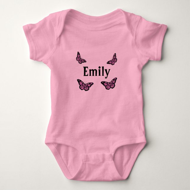 Colorful Aesthetic Butterflies | Whimsical Boho Bu Baby Bodysuit (Front)