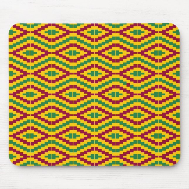 Colorful African Kente Pattern Mouse Pad (Front)