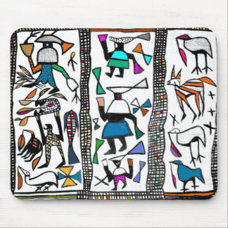 Colorful African Senufu print Mouse Pad