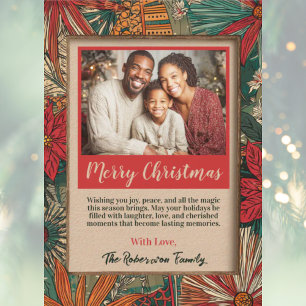 Colorful Afro-Boho Merry Christmas  Holiday Card