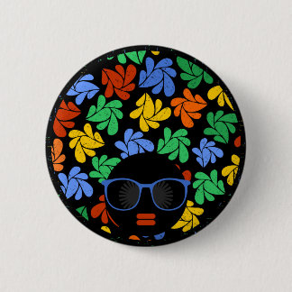 Colorful Afro Love 6 Cm Round Badge