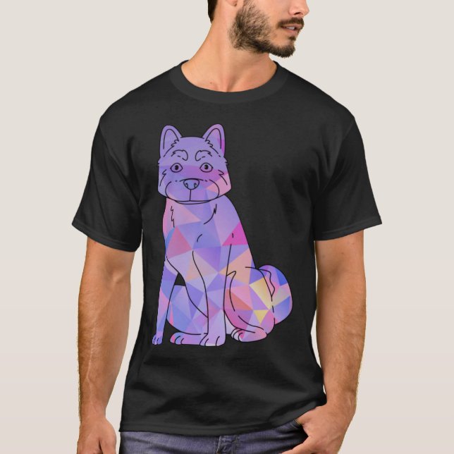 Colorful Akita T-Shirt (Front)