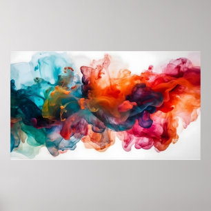 Colorful alcohol ink poster