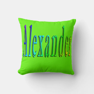 Colorful Alexander Name Logo, Cushion
