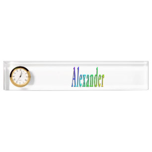 Colorful Alexander Name Logo, Nameplate