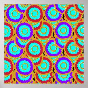 Colorful Algorithmic Geometric Pattern. Poster