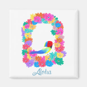 Colorful Aloha Bird of Hawaii  Magnet