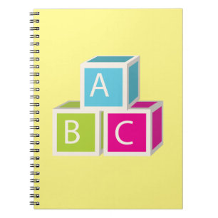 Colorful Alphabet blocks Notebook