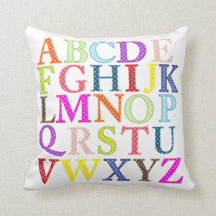 Colorful Alphabet Pillow