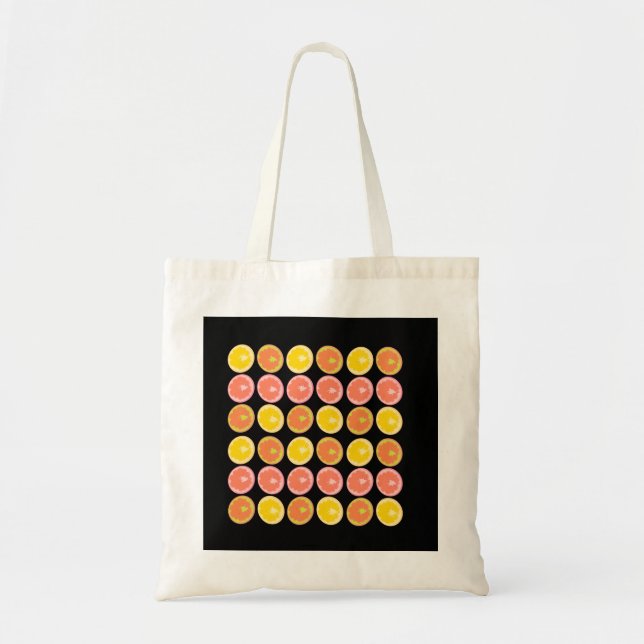 Colorful and Bright GrapeFruit Slices  Tote Bag (Front)